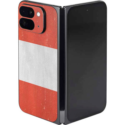 Distressed Austria Flag Google Pixel 9 Pro Fold Skin